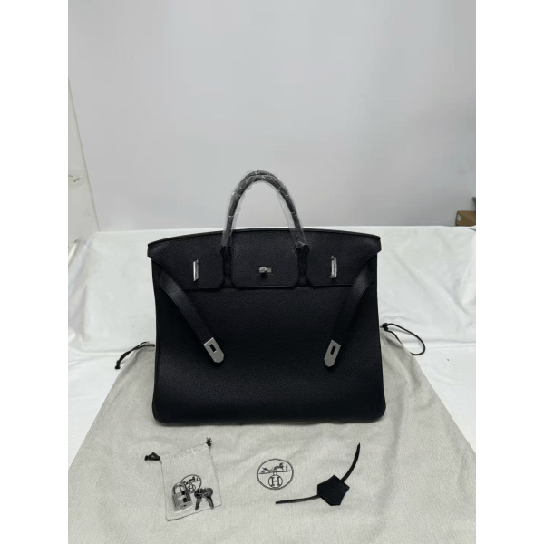 Hermes HAC Birkin 50 Voyager Black Togo leather Palladium Hardware