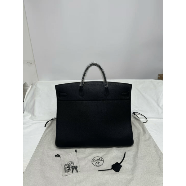 Hermes HAC Birkin 50 Voyager Black Togo leather Palladium Hardware