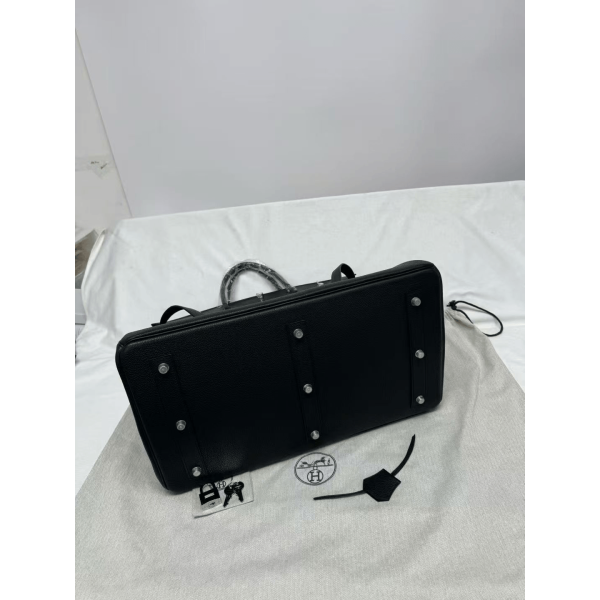 Hermes HAC Birkin 50 Voyager Black Togo leather Palladium Hardware