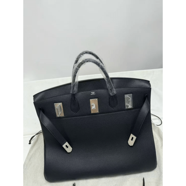 Hermes HAC Birkin 50 Voyager Black Togo leather Palladium Hardware