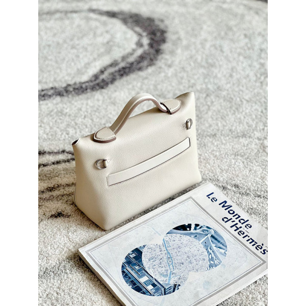 Hermes Kelly Mini Epsom Rose Confetti (1Q) Palladium Hardware Beige