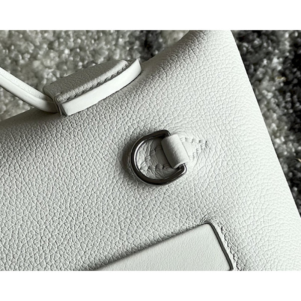 Hermes Kelly Mini Lizard Ombre (1B) Gold Hardware White