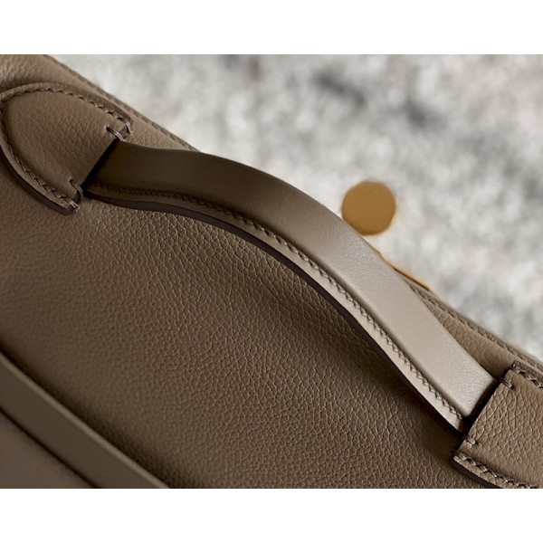Hermes Kelly Cut 31 Swift Rose Sakura (3Q) Gold Hardware Dark Brown