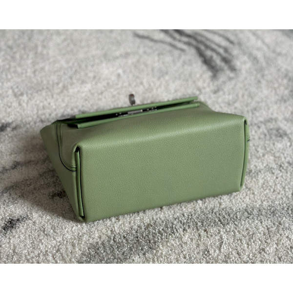Hermes 24/24 Mini 21 Alligator,Evercolor And Swift Gold (37) Gold Hardware Green