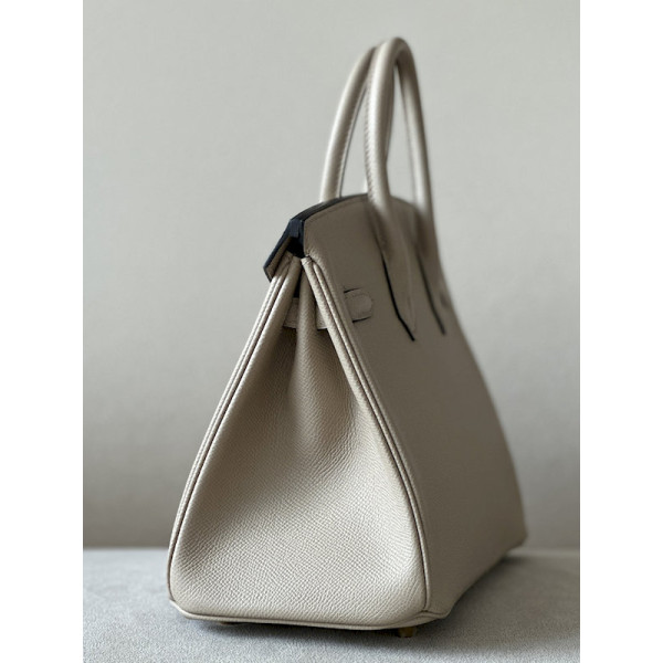 Hermes Birkin 25 Epsom Gris Tourterelle(81) Gold Hardware Beige
