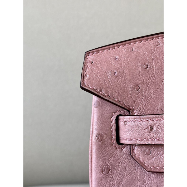 Hermes Birkin 25 Ostrich Terre Cuite(94)Gold Hardware Pink