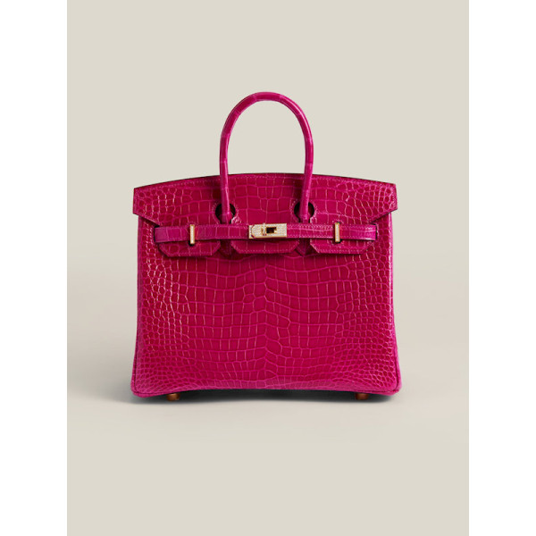 Hermes Kelly Pochette Swift Rouge H (55) Gold Hardware Rose Purple