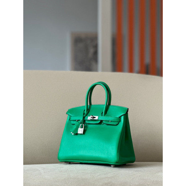 Hermes Birkin 25 Swift Menthe 6W Palladium Hardware Green