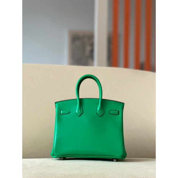 Hermes Birkin 25 Swift Menthe 6W Palladium Hardware Green