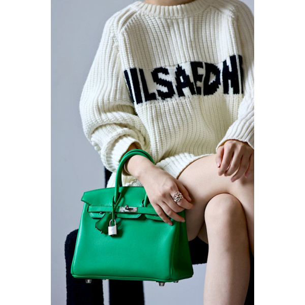 Hermes Birkin 25 Swift Menthe 6W Palladium Hardware Green