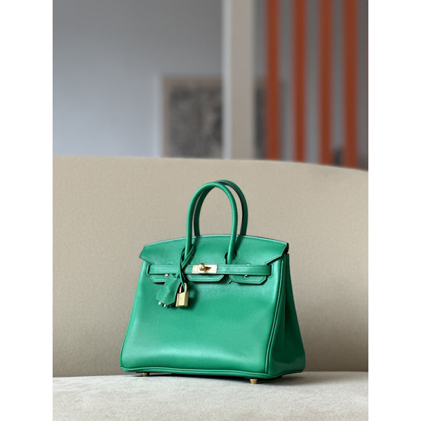 Hermes Birkin 25 Swift Menthe (6W) Gold Hardware Green