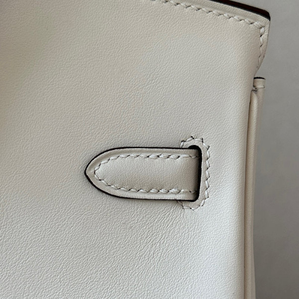 Hermes Birkin 25 Swift Nata I2 Gold Hardware White