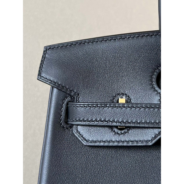 Hermes Birkin 25 Swift Noir 89 Gold Hardware Black