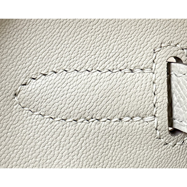 Hermes Birkin 30 Epsom Craie(10) Palladium Hardware Sellier White
