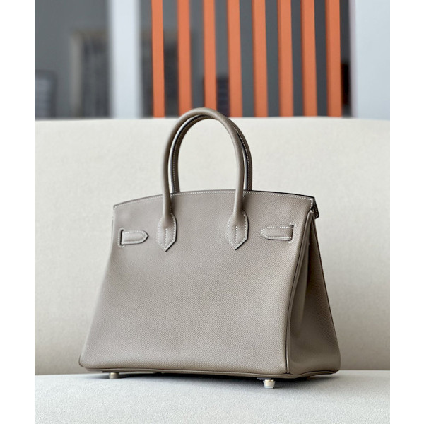 Hermes Birkin 30 Epsom Etoupe(18) Gold Hardware Elephant Grey