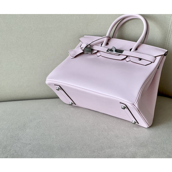 Hermes Birkin 30 Swift Mauve Pale 09 Palladium Hardware Pink