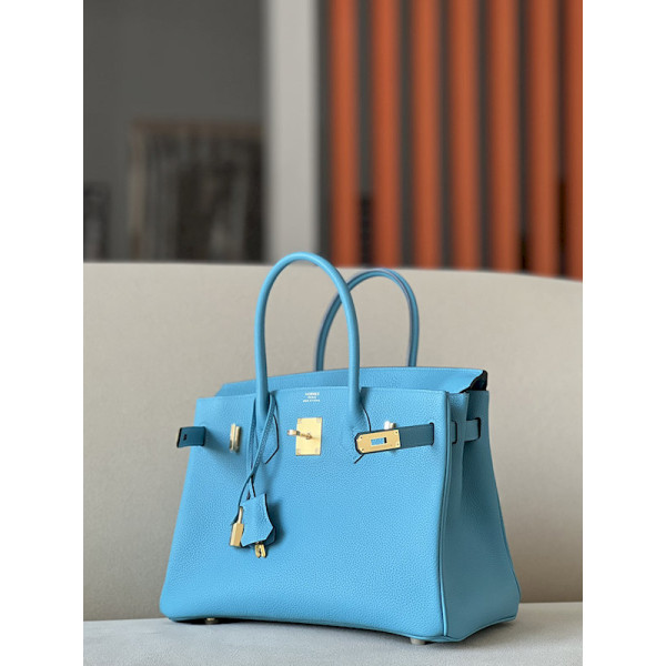 Hermes Birkin 30 Togo Blue du Nord (P3) Gold Hardware