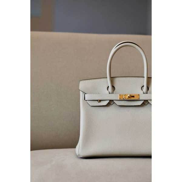 Hermes Birkin 30 Togo Craie(10) Gold Hardware White