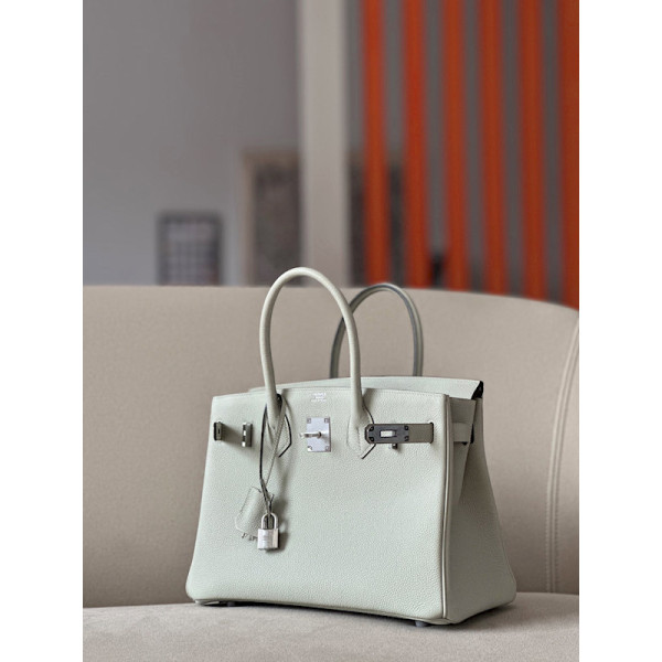 Hermes Birkin 30 Togo Cris Neve(0W) Palladium Hardware Light Green