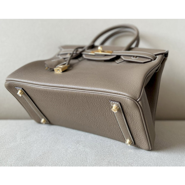 Hermes Birkin 30 Togo Etoupe(18) Gold Hardware Elephant Grey