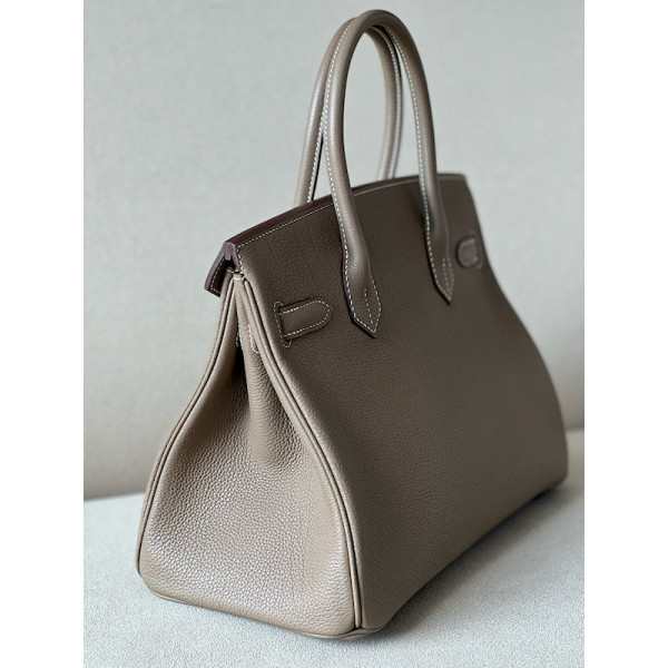 Hermes Birkin 30 Togo Etoupe(18) Palladium Hardware Dark Beige