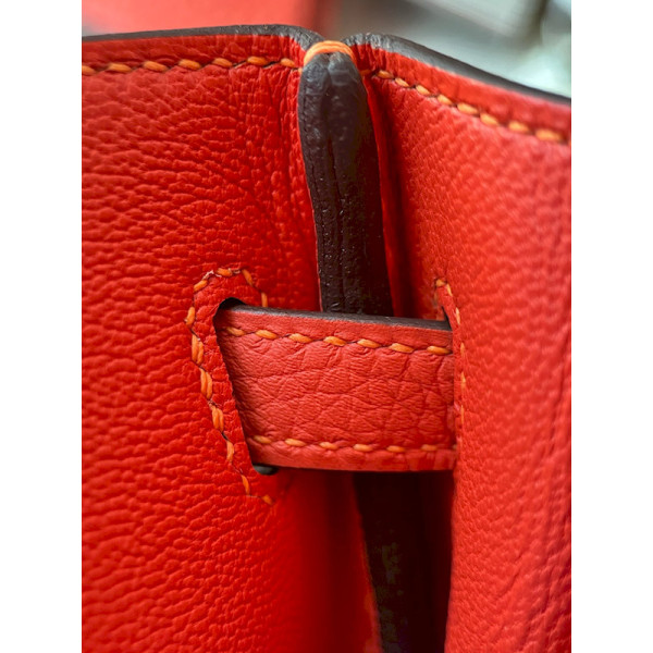 Hermes Kelly Pochette HSS Swift Nior(89) And Rose Sakura(3Q)Palladium Hardware Orange