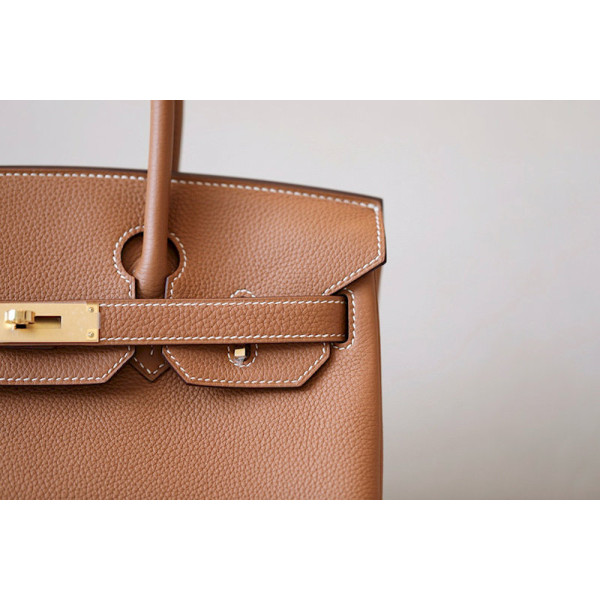Hermes Birkin 30 Togo Gold(37) Gold Hardware Brown