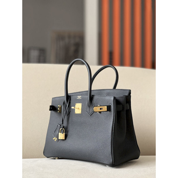Hermes Birkin 30 Togo Nior(89) Gold Hardware Black
