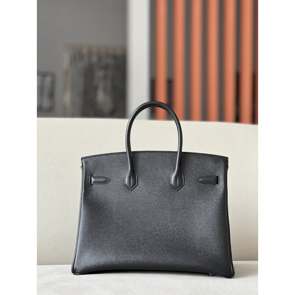 Hermes Birkin 35 Epsom Nior(89) Palladium Hardware Black