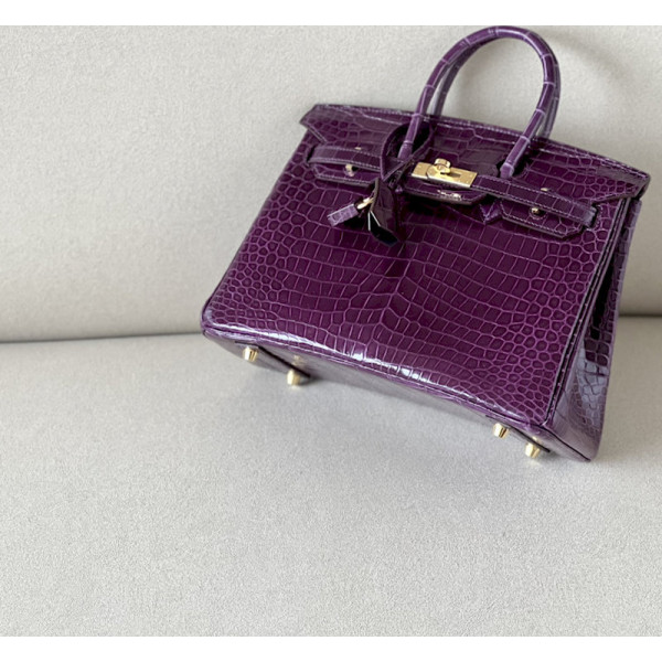 Hermes Birkin 30 Togo Etain 8F Gold Hardware Dark Purple