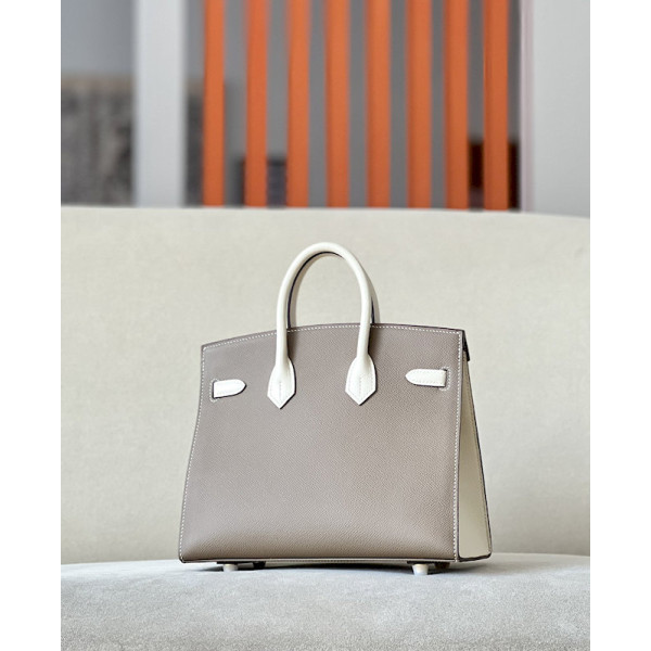 Hermes Birkin 25 Matte Alligator Crocodile Two-tone 2H kraft Y1 Vanille Gold Hardware Dark Beige