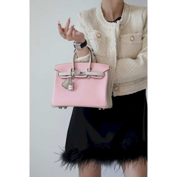 Hermes Birkin HSS 25 Swift Pink 5P And Nata I2 Palladium Hardware
