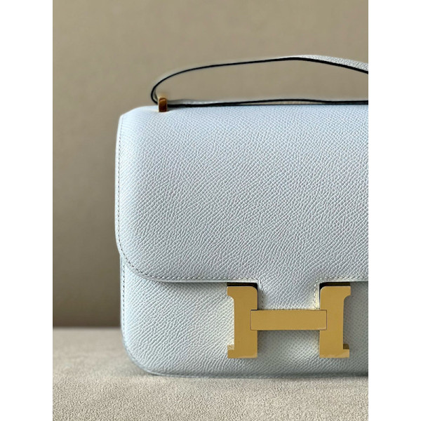 Hermes Constance 19 Epsom Anemone(P9) Gold Hardware Light Blue