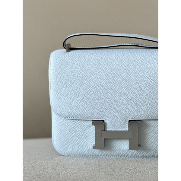 Hermes Constance 19 Epsom Anemone(P9) Palladium Hardware Light Blue