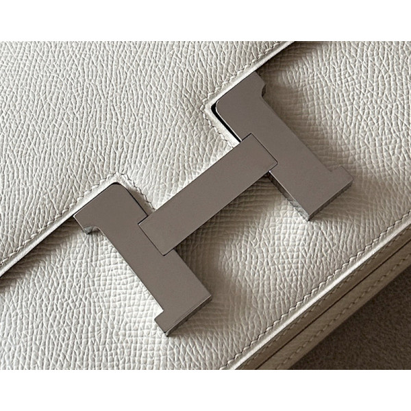Hermes Constance 19 Epsom Lin(J7) Palladium Hardware White