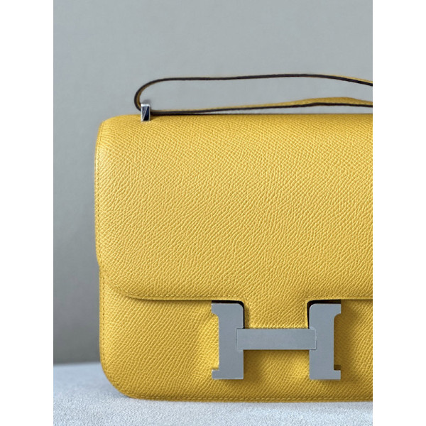 Hermes Constance 19 Epsom Etain(8F) Palladium Hardware Yellow