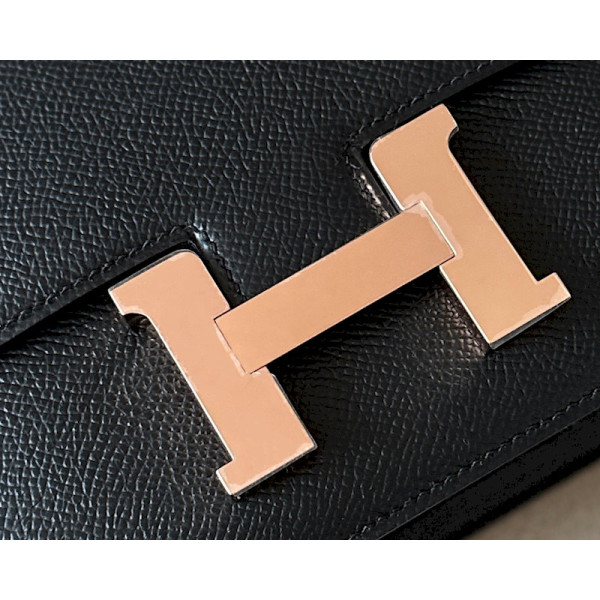 Hermes Constance 19 Epsom Jaune Amber(9D) Gold Hardware Black
