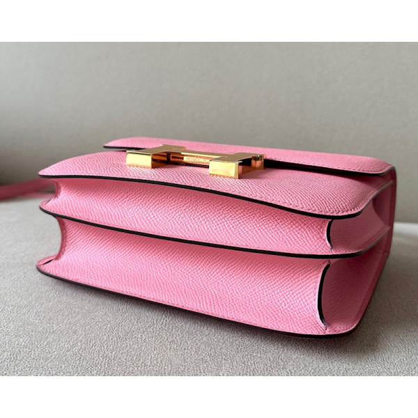 Hermes Constance 19 Epsom Mauve Pale(09) Palladium Hardware Pink