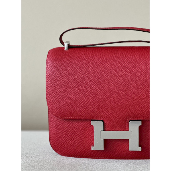 Hermes Constance 19 Epsom (5P) Gold Hardware Red