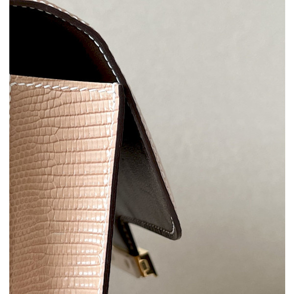 Hermes Constance 19 Epsom Rouge H(55) Gold Hardware Dark Beige
