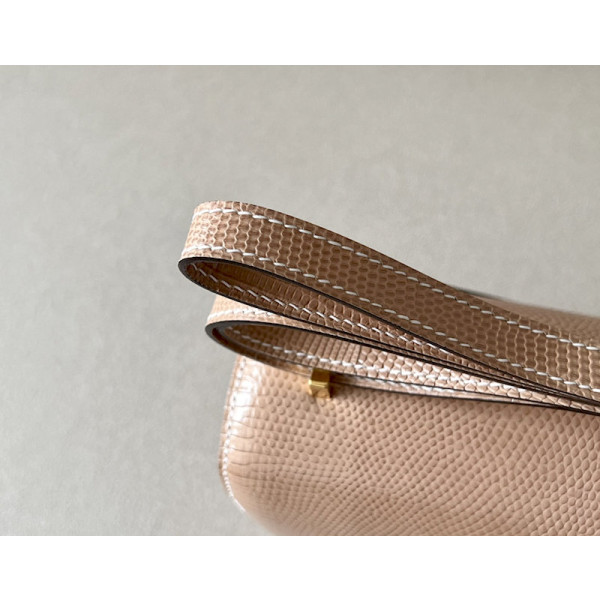 Hermes Constance 19 Epsom Rouge H(55) Gold Hardware Dark Beige