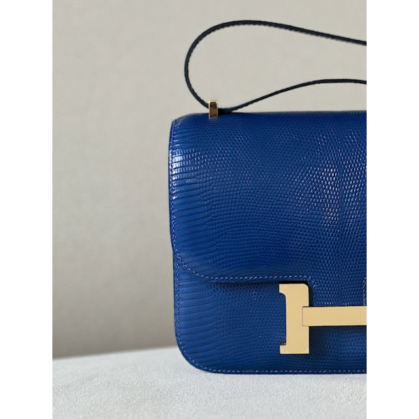Hermes Constance 19 Epsom Trench(S2) Palladium Hardware Blue