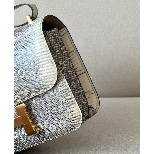 Hermes Constance 19 HSS Matte Alligator Grey Crocs Hardware