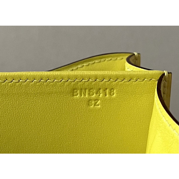 Hermes Constance 19 Lizard Yellow Saphir (73) Gold Hardware