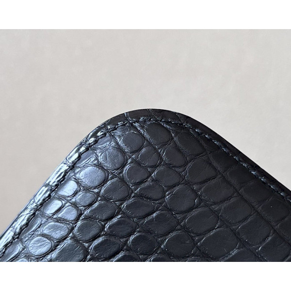 Hermes Constance 19 Lizard Nior (89) Gold Hardware Black