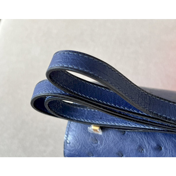 Hermes Constance 19 Lizard Ombre(1B) Gold Hardware Dark Blue