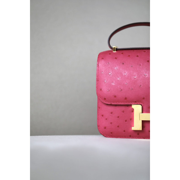 Hermes Constance 19 Lizard Nior(89) Palladium Hardware Rose Pink