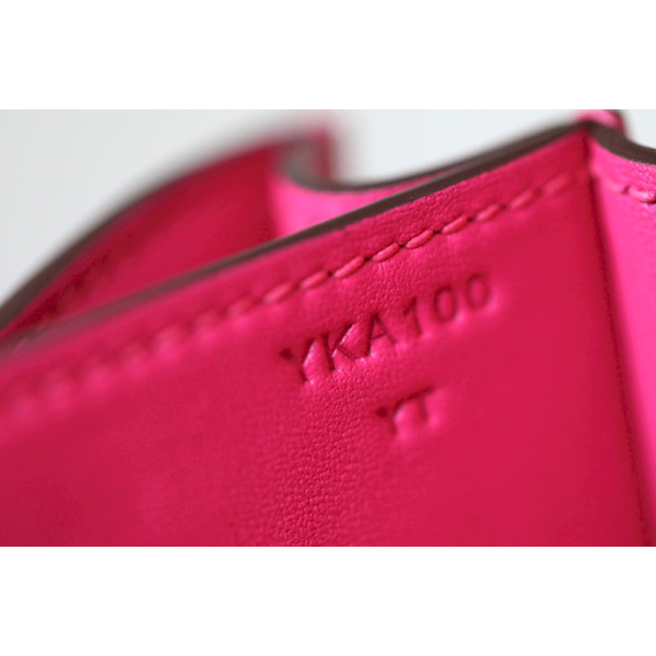 Hermes Constance 19 Lizard Nior(89) Palladium Hardware Rose Pink