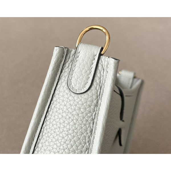 Hermes Evelyne TPM Clemence White Electric 7T Palladium Hardware