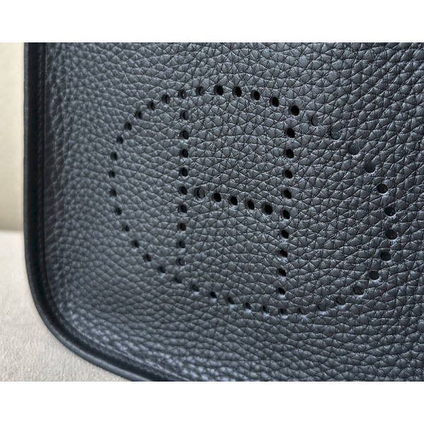 Hermes Evelyne TPM Clemence Craie 10 Palladium Hardware Black